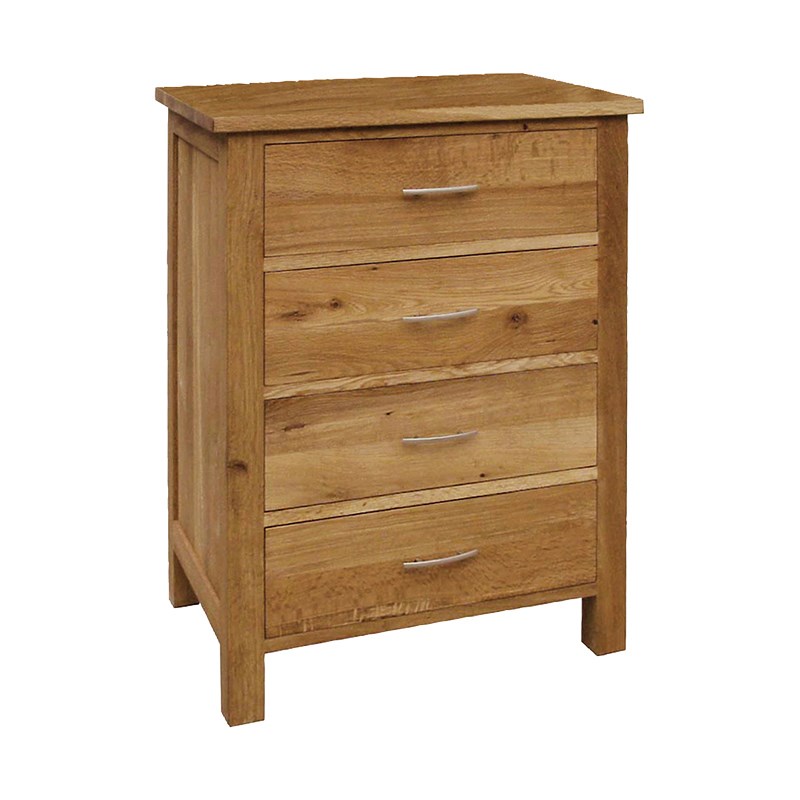 Brooklyn Oak 4 Drawer Narrow Chest - Brooklyn Oak Direct